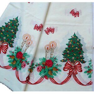 Vintage Wamsutta OTC Rectangle Christmas Xmas Tablecloth Table Dining Linens